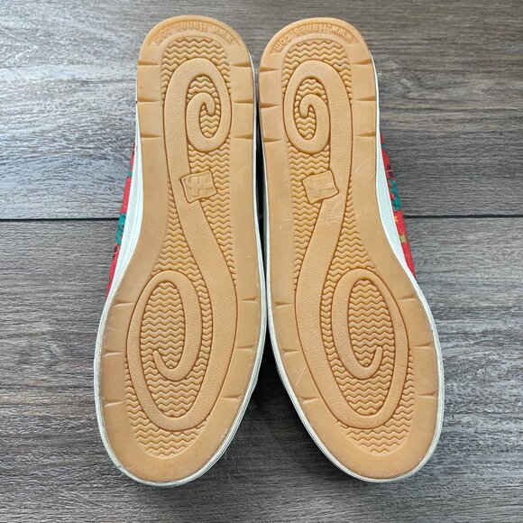 Vintage Hanes Christmas Holiday Sneakers Lace Up Platform Red Women's Size 6M - Picture 2 of 11